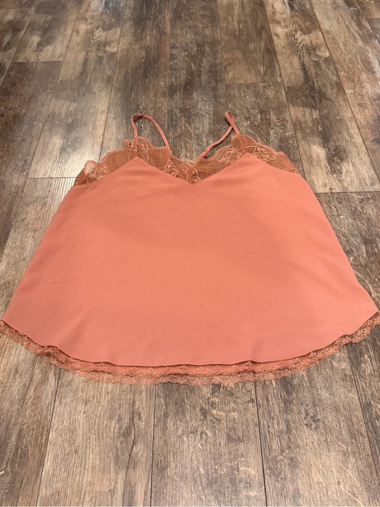 LA MIEL Tops - LA MIEL Rust/Copper Lace Trim Cami